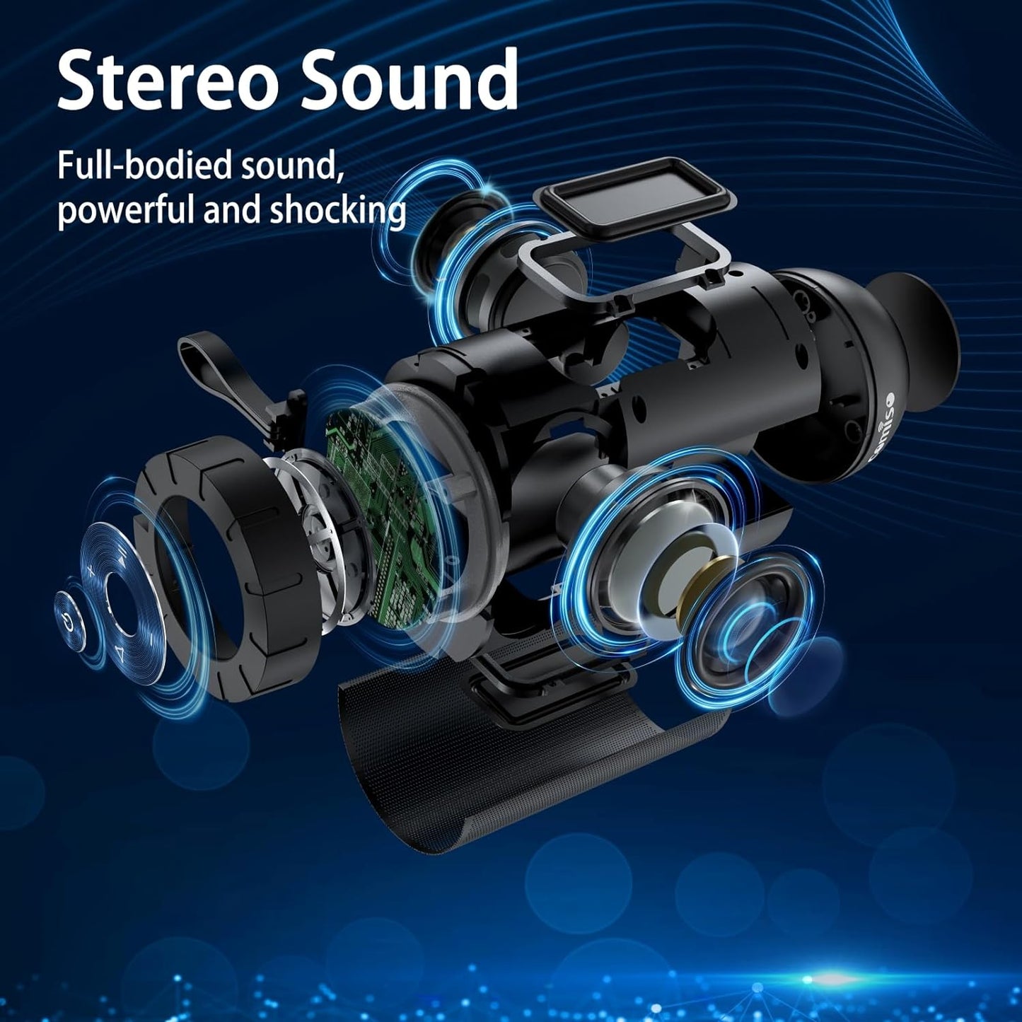 Bluetooth Speaker - IP65 Waterproof Portable Design with 360° HD Stereo Sound, Enhanced Bass, TWS Pairing, 24-Hour Playtime, Ideal for Home, Outdoor, Camping, and Beach Use, Perfect Gift for All.