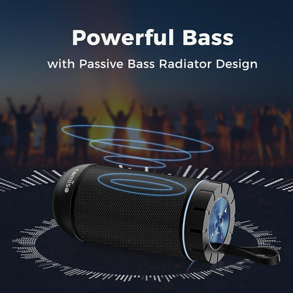 Bluetooth Speaker - IP65 Waterproof Portable Design with 360° HD Stereo Sound, Enhanced Bass, TWS Pairing, 24-Hour Playtime, Ideal for Home, Outdoor, Camping, and Beach Use, Perfect Gift for All.