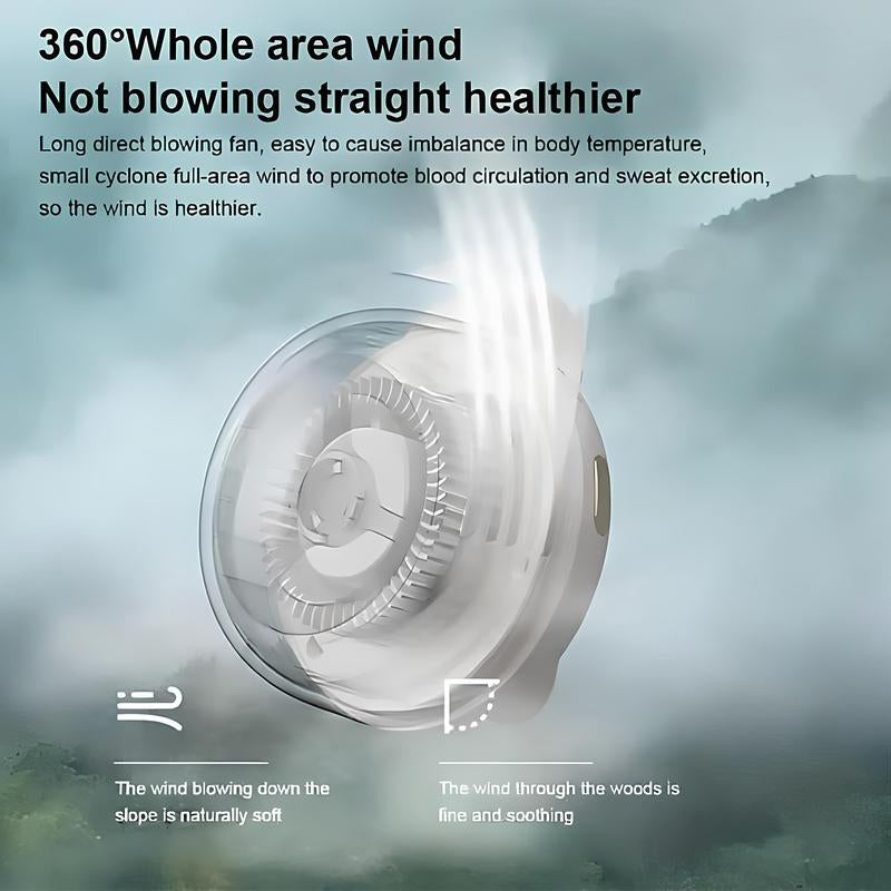 Portable Silent Mini Bladeless Fan, Electric Clip on Fan for Shirt, 3-Speed Waist Fan, Personal Fan, Rotating Body Fan Suitable for Outdoor Travel, Office, Sports, Summer Gifts for Friend