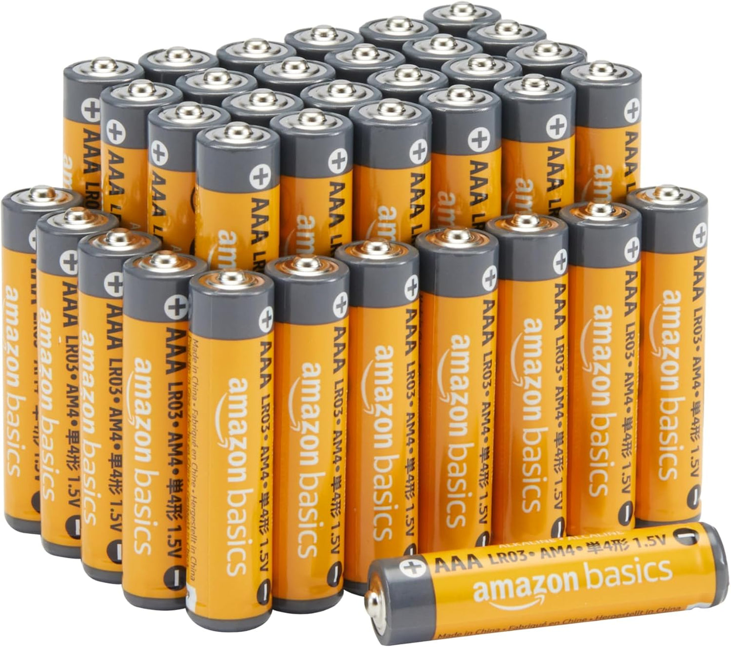 AAA High-Performance Alkaline Batteries, 1.5 Volt, 10-Year Shelf Life, 36 Count