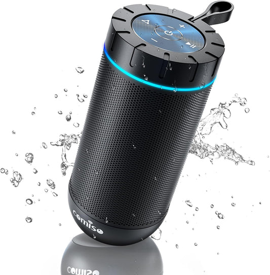 Bluetooth Speaker - IP65 Waterproof Portable Design with 360° HD Stereo Sound, Enhanced Bass, TWS Pairing, 24-Hour Playtime, Ideal for Home, Outdoor, Camping, and Beach Use, Perfect Gift for All.